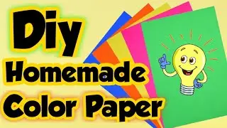 Diy Homemade Color Paper - How to make color Craft paper at home | Diy Colored paper making at home.