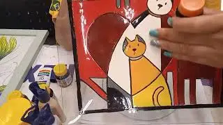 vitral de Acrilex con la profesora Saryna Nastasi