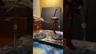 Posing Marvel Legends Spider Punk #marvel #spiderman #spiderpunk