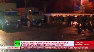 'No takeover' at Crimean capital's airport, UNIDENTIFIED ARMED MEN on NEARBY patrol