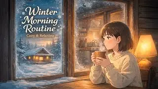 Cozy Winter Morning in a Cabin ❄️ Calm Tea Ritual for Relaxing & Focus