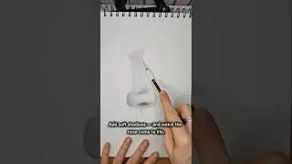 Side-View Nose Simple Method #drawingtutorial#nosedrawing#sideviewdrawing#pencildrawing #learntodraw