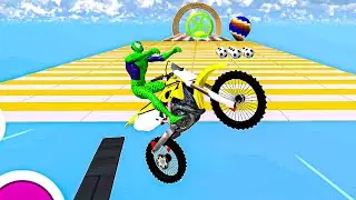 Stunt Bike Racing Tricks Simulator 3D - Impossible Motor Stunt Tracks Driving #2 - Gameplay Android