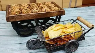 Village inspired food serving TRAY | Food serving tray | Handcart , trolley tray #amazononline
