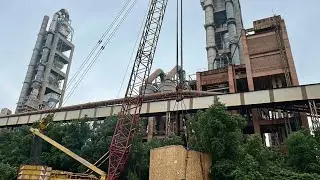 Unloading 80Ton cement Raw mill Gearbox 