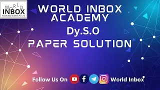 Dy.S.O 16-10-2022 Paper Solution Live World Inbox