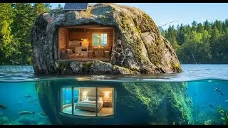 Building an Underwater House in a 15-Meter Boulder (ASMR) - Secret Bedroom in Solid Granite#veo3