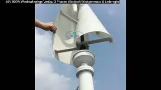 48V 800W Windkraftanlage Vertikal 3 Phasen Windkraft Windgenerator & Laderegler