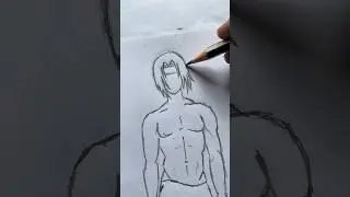 Itachi full body drawing 🥵 | naruto drawing || anime drawing || #shorts #anime #drawing #art