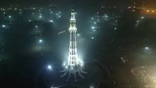 PDM Lahore Jalsa preparation Night Drone view 13 December 2020