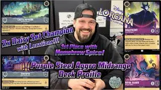 Nobody Is Ready for This Purple Steel Lorcana Deck (2&times; Daisy Set Champion!)