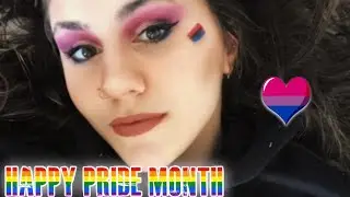 BI PRIDE MAKEUP!! + Merch shop rant | GRWM
