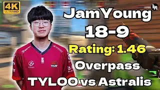 JamYoung (18-9) TYLOO vs Astralis (Overpass) | Esports World Cup 2025 #cs2 #pov