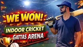 Last Over Drama! Winning Indoor Cricket Match at Gattas Arena 📍 #cricket #karachicrickethub 