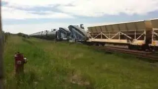 (RARE!!!) 5 Engine EMD/GE Lashup EB In Lethbridge, AB