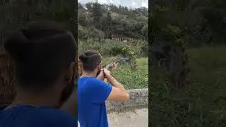 12gauge Baikal double barrel shotgun shooting at target #comeback#hunting#drone #apocalypse#shotgun