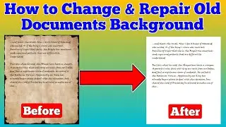 How to edit and change documents background | scanned document ko clean kaise karen