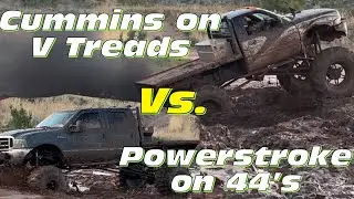 Cummins on V Treads Vs. Powerstroke on 44&rsquo;s