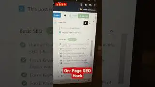 On-Page SEO || On-Page SEO Hack ck #makemoneyonline #blogging #wordpress