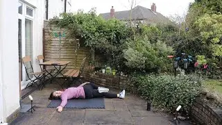 Stretches for after exercise.  Floor to standing.
