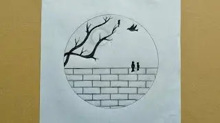 Easy circle drawing || cute bird circle drawing ||beautiful circle drawing || easy drawing ||