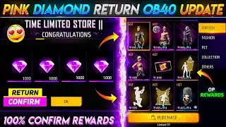 Pink Diamond Store Return Confirm| Free Fire New Event | Ff New Event | Upcoming Events In Free Fire