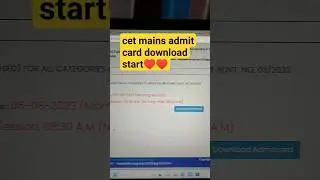 hssc cet mains admit card download start #hssc #cet #admitcard