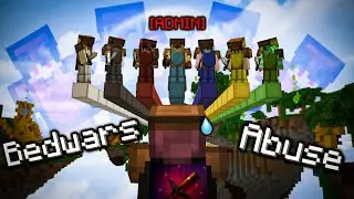 Admin Abuse in Hypixel Bedwars || 1v7 vs YouTubers