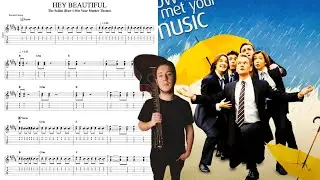 The Solids - Hey Beautiful (How I Met Your Mother theme) GUITAR COVER + PLAY ALONG TAB + SCORE