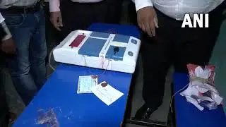 Mokama, Bihar | EVMs are being sealed by polling officials as the voting..