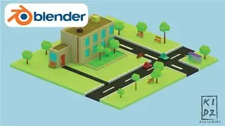 ISOMETRIC LOW POLY CITY (BLENDER 2.79)
