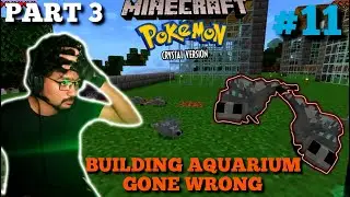 MINECRAFT POKEMON:CLEAR CRYSTAL BUILDING AQUARIUM GONE WRONG 😅 PART 3 #11