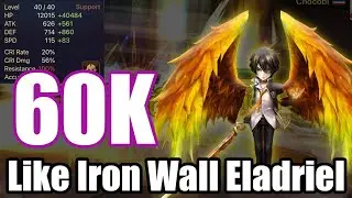 He's like an iron wall, It's impossible to defeat HP 60k Eladriel🤪🤪🤪【Summoners War RTA】