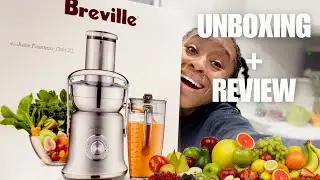 Breville Juice Fountain Cold XL Centrifugal Juicer | Unboxing + Review | Trying Food In Bethesda, MD