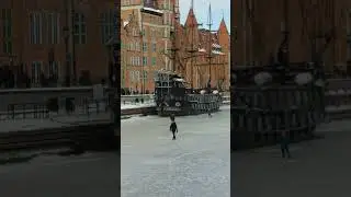 Gdańsk. Zamarznięta Motława/Frozen Motława River 2026