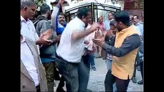 Protest in front of Kerala House Delhi by Sabarimala Karma Samithi