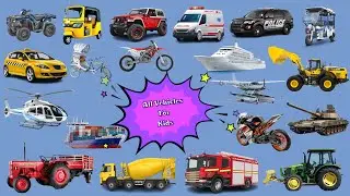 Transport Vehicles & Their Names || English Vocabulary of All Vehicles || Bike,Scooter,Car,auto 🚗 🚁🚢