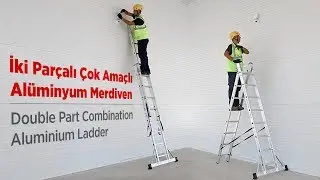 İki Par&ccedil;alı &Ccedil;ok Ama&ccedil;lı Al&uuml;minyum Merdiven - Double Part Combination Aluminium Ladder