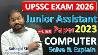 UPSSSC Junior Assistant Computer Exam 29 June 2025 | Complete Question Solution | 100% Memory Based