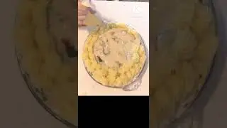 Setting mashed potato over fish pie #viralvideo #satisfying #video #shorts
