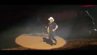 Brad Paisley visits the rodeo-goers on the 1st row & the floor at the Houston Rodeo 2023