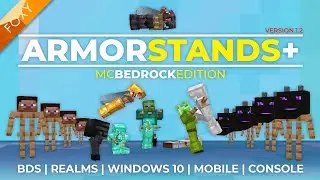 CUSTOM ARMOR STANDS 1.2 for MCPE 1.16.2+ | Add-on | Bedrock Edition Tutorial