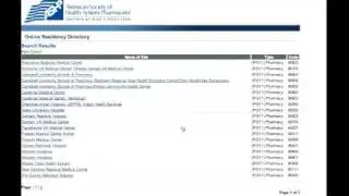 ASHP Online Residency Directory Demo