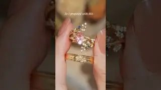 🛒Get 10% Off with Code: FANS10 #gemsmagic #leafring #natureinspired #couplering #weddingringset