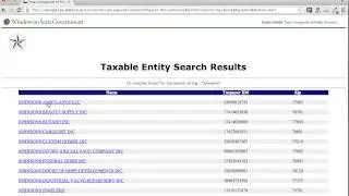 Texas SOS LLC Search