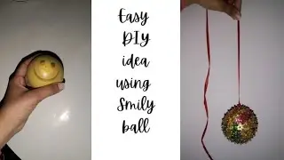Easy new year DIY for kids l Easy christmas DIY for kids l Easy DIY idea using smily ball l Krystal 