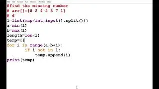 Find the Missing Number in Python