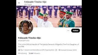 Tinubu&rsquo;s Daughter, Folasade, Updates Twitter Bio, Adds &lsquo;First Daughter Of FRN&rsquo; & Iyaloja Gen. Of Nig