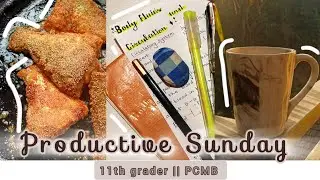 A Productive Sunday in My Life 🌤️📖 | Study Vlog | Class 11 🎒✨