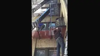 Iron welding Fire escape painting Manhattan